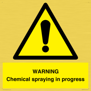 WARNING Chemical spraying in progress